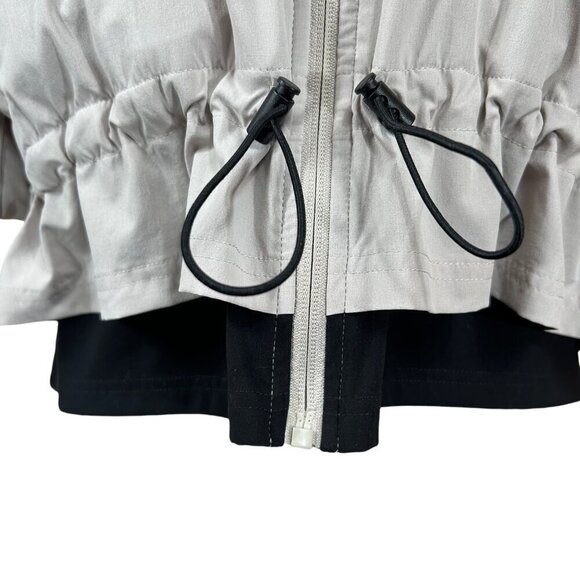 FLX Convertible Tan Black Peplum Hem Full Zip Athleticwear Jacket Size XL - Picture 11 of 12